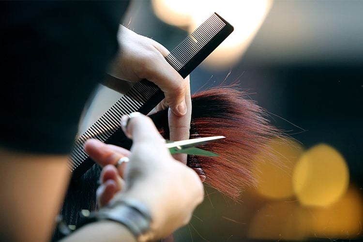 Stylist Cutting Hair